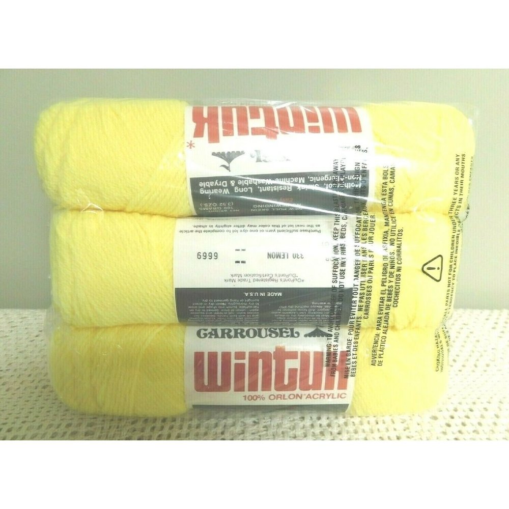 VTG Carrousel Wintuk Orlon Acrylic Knitting Worsted Yarn